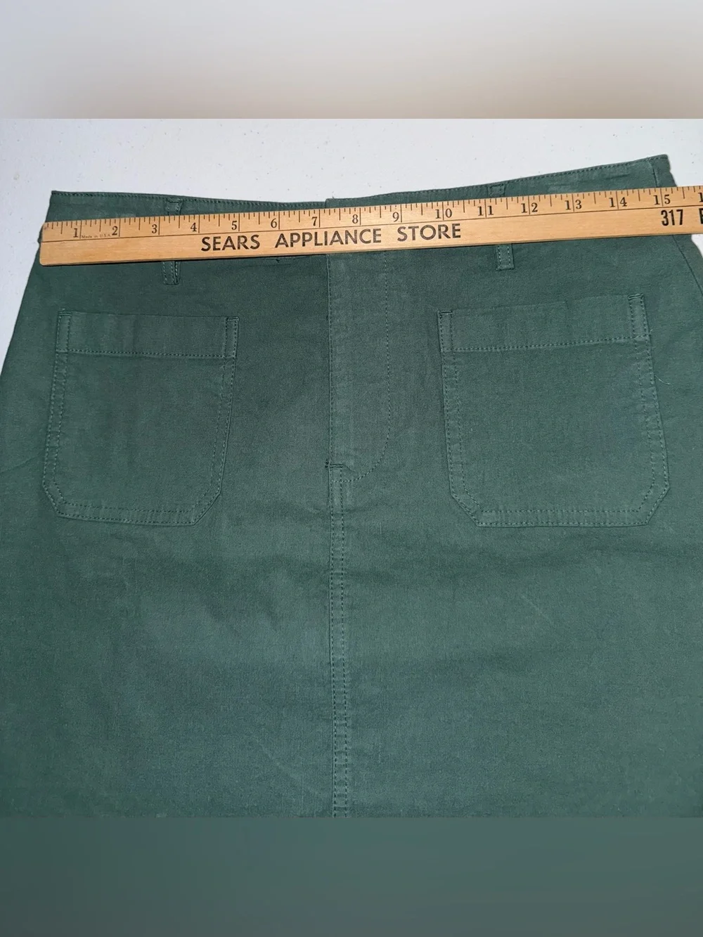 NWT J.Crew dark green utility mini skirt size 6